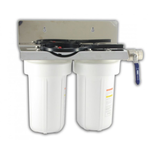 Twin Filter Housing 10in Big White 25mm c/w Bracket & Spanner