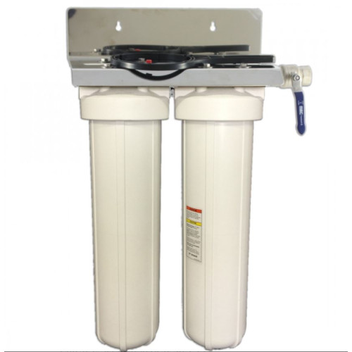 Twin Filter Housing 20in Big White 25mm c/w Bracket & Spanner