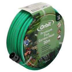 Orbit Premium Garden Hose 12mm x 30m Fitted