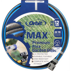 Orbit Max Premium Garden Hose 12mm x 30m Fitted