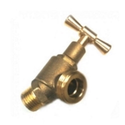 Brass Angle Hose Tap 15mm Male