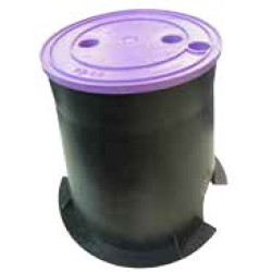 HR Valve Box Round 150mm x 220mm Deep c/w Purple Lid