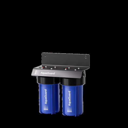 AquaGuard Twin 10in Big Blue Housings 25mm Wall Mount
